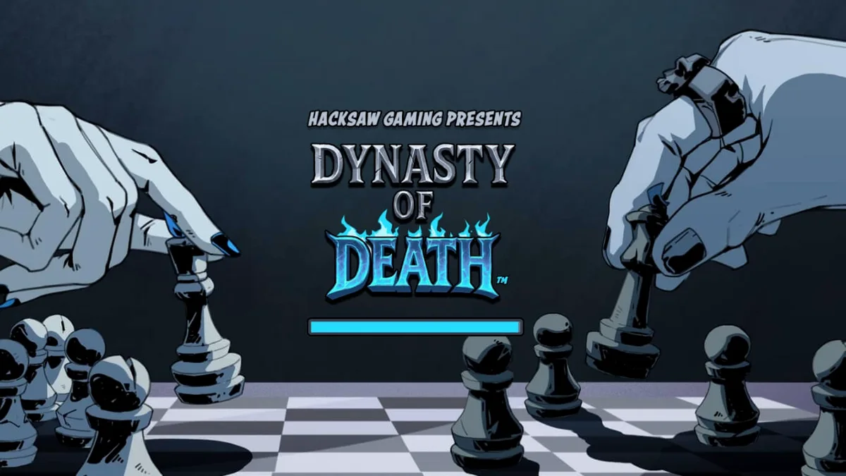 Tampilan visual slot Dynasty of Death dengan tema mitologi gelap